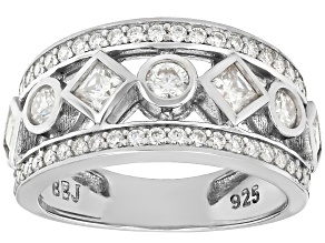 Moissanite Platineve Band Ring 1.26ctw DEW.