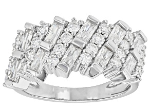 Moissanite Platineve Band Ring 1.72ctw DEW.