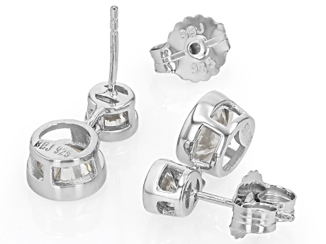 Moissanite Platineve Earrings 2.46ctw DEW