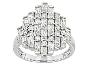 Picture of Moissanite Platineve Cocktail Ring 2.12ctw DEW.