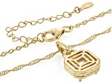 Moissanite 14k Yellow Gold Over Silver Solitaire Pendant 2.96ct DEW