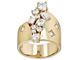 Moissanite 14k Yellow Gold Over Silver Ring 1.52ctw DEW.