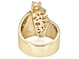 Moissanite 14k Yellow Gold Over Silver Ring 1.52ctw DEW.
