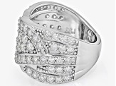 Moissanite Platineve Bypass Ring 2.58ctw DEW.