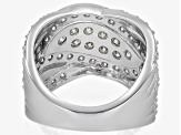 Moissanite Platineve Bypass Ring 2.58ctw DEW.