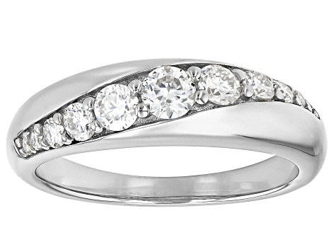 Moissanite Platineve Band Ring 0.60ctw DEW.