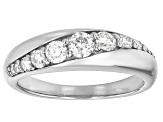 Moissanite Platineve Band Ring 0.60ctw DEW.