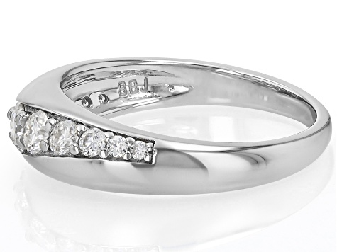 Moissanite Platineve Band Ring 0.60ctw DEW.