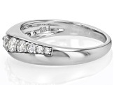 Moissanite Platineve Band Ring 0.60ctw DEW.