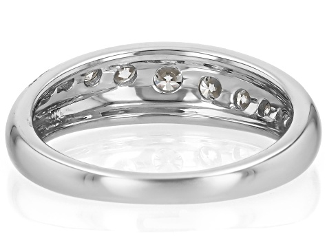 Moissanite Platineve Band Ring 0.60ctw DEW.