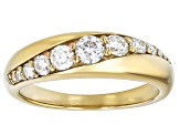 Moissanite 14k Yellow Gold Over Silver Band Ring 0.60ctw DEW.