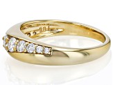 Moissanite 14k Yellow Gold Over Silver Band Ring 0.60ctw DEW.