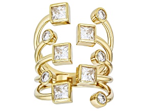 Moissanite 14k Yellow Gold Over Silver Ring 2.55ctw DEW.