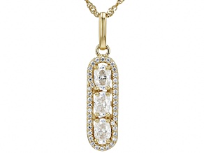 Moissanite 14k Yellow Gold Over Silver Pendant 1.82ctw DEW