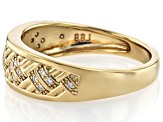 Moissanite 14k Yellow Gold Over Silver Band Ring 0.22ctw DEW.