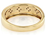Moissanite 14k Yellow Gold Over Silver Band Ring 0.22ctw DEW.