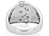 Moissanite Platineve And 14k Yellow Gold Over Platineve Ring 1.27ctw DEW.