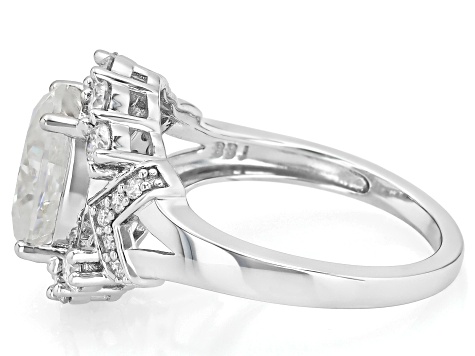 Moissanite Platineve Ring 3.70ctw DEW.