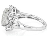Moissanite Platineve Ring 3.70ctw DEW.