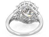 Moissanite Platineve Ring 3.70ctw DEW.