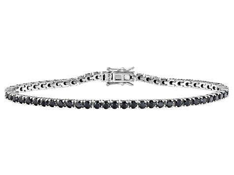 Black Moissanite Platineve Tennis Bracelet 5.20ctw DEW