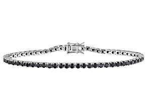 Black Moissanite Platineve Tennis Bracelet 5.20ctw DEW