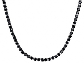 Black Moissanite Platineve Tennis Necklace 14.00ctw DEW