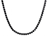 Black Moissanite Platineve Tennis Necklace 14.00ctw DEW