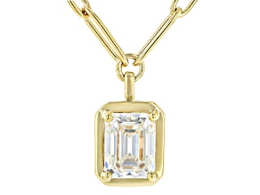 Moissanite 14k Yellow Gold Over Silver Necklace 2.52ct DEW.