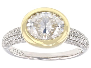 Moissanite Platineve Two Tone Ring 2.36ctw DEW.