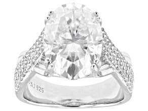 Moissanite Platineve Cocktail Ring 7.53ctw DEW.