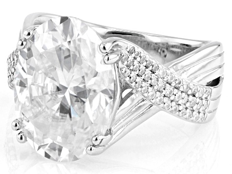 Moissanite Platineve Cocktail Ring 7.53ctw DEW. - MFJ840 | JTV