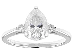 Moissanite Platineve Ring 2.20ctw DEW.