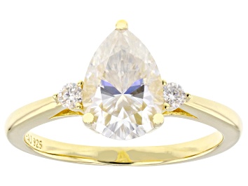 Moissanite Platineve Engagement Ring 3.16ctw DEW