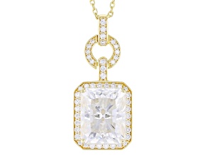 Moissanite 14k Yellow Gold Over Silver Pendant 5.36ctw DEW