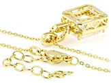Moissanite 14k Yellow Gold Over Silver Pendant 5.36ctw DEW