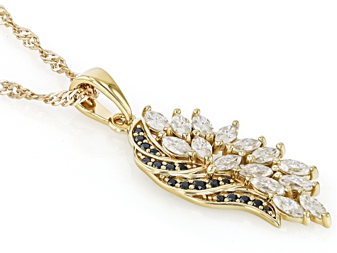 【WING BLING】[14K Gold Platled] Tania Moissanite Necklace MOISSANITE Saint St Michael Slaying Dragon Pendant 14k Gold