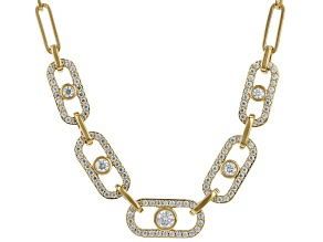 Moissanite 14k Yellow Gold Over Silver Necklace  1.73ctw DEW