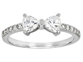 Moissanite Platineve Set Of Two Rings 0.95ctw DEW.