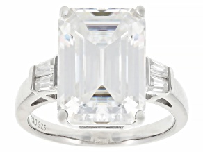 Moissanite Platineve Ring 10.24ctw DEW.