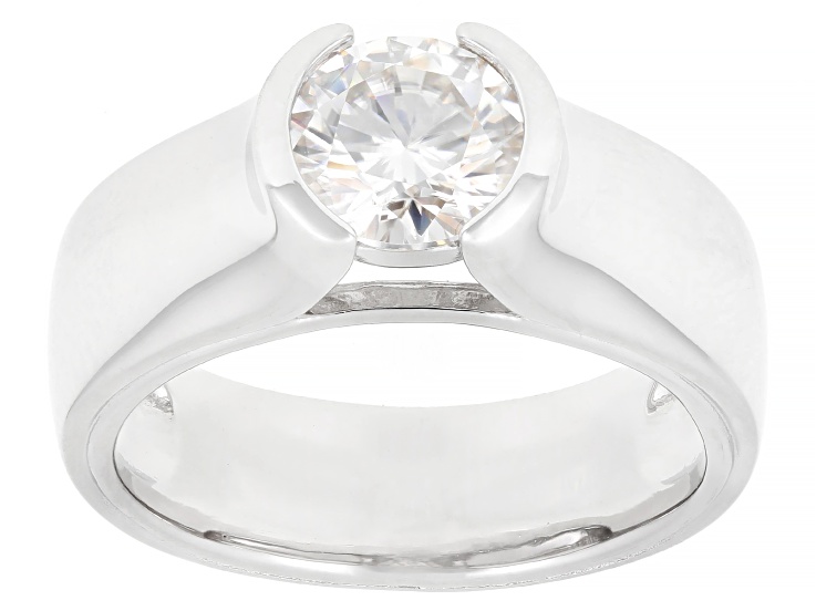 『Maison RING SV』 Moissanite Platineve Solitaire Ring 1.20ct DEW. - MFJ875 | JTV