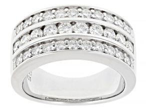 Moissanite Platineve Wide Band 1.26ctw DEW.