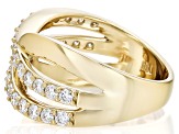 Moissanite 14k Yellow Gold Over Silver Ring 0.90ctw DEW.