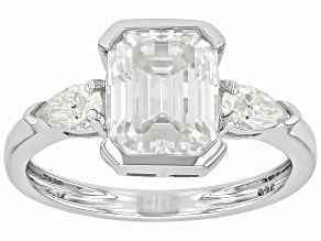 Moissanite Platineve Engagement Ring 2.87ctw DEW.