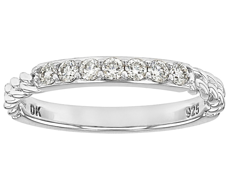 Moissanite Platineve Band Ring 0.21ctw DEW. - MFJ899A | JTV