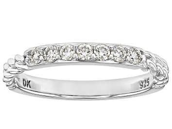 Moissanite 14k White Gold Eternity Band Ring 1.44ctw DEW
