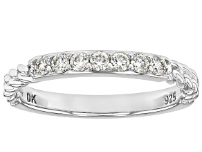 Moissanite Platineve Band Ring 0.21ctw DEW.