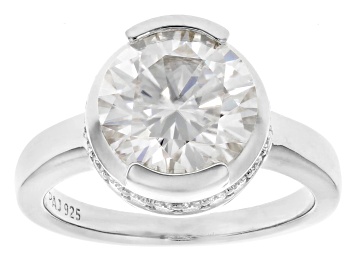 Picture of Moissanite Platineve Engagement Ring 4.02ctw DEW.