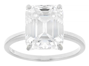 Picture of Moissanite Platineve Solitaire Ring 4.93ct DEW.