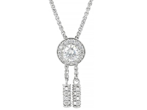 Moissanite Platineve Bolo Necklace .96ctw DEW.